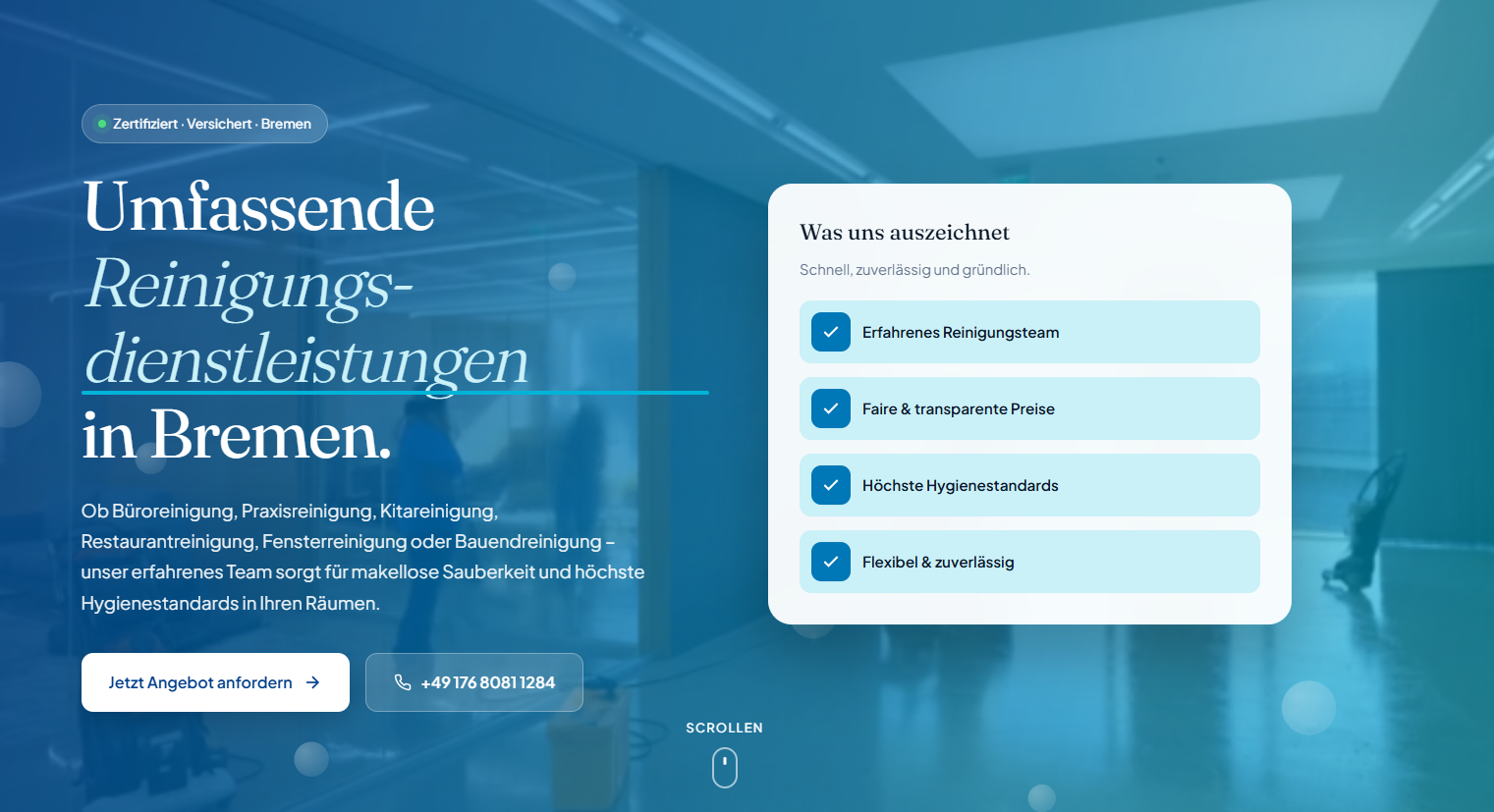 AJ-Gebäudereinigung – Projekt von OverTech