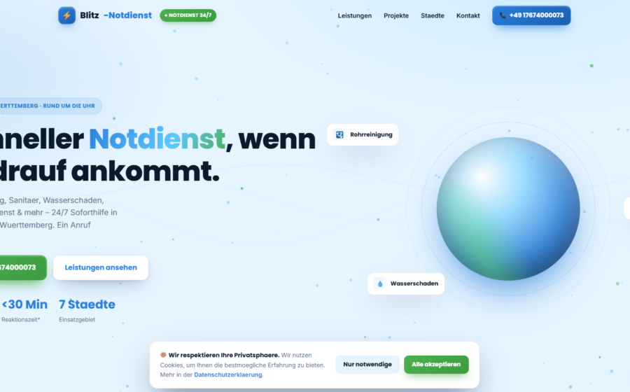 Blitz-notdienst – Projekt von OverTech in Mannheim