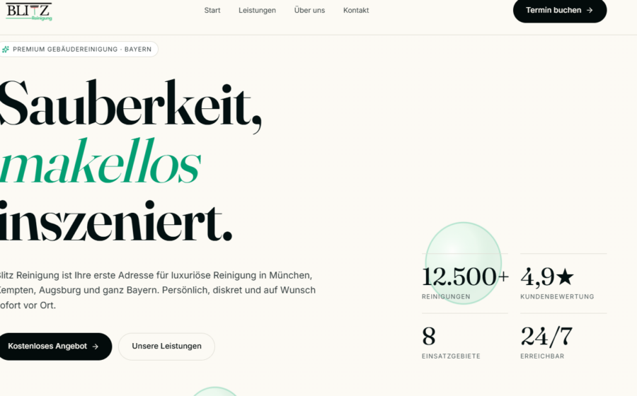Reinigung-Blitz – Projekt von OverTech in München