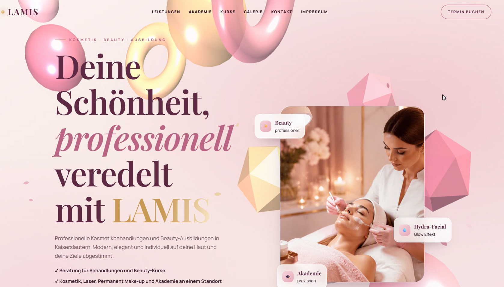 LAMIS Kosmetik Akademie – Projekt von OverTech